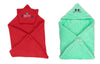 CTMKIDS Baby Wrap with Cap for Kids 74x74 cm  Red & Single Baby Wrap with Cap for Kids 74x74 cm  Sea Green