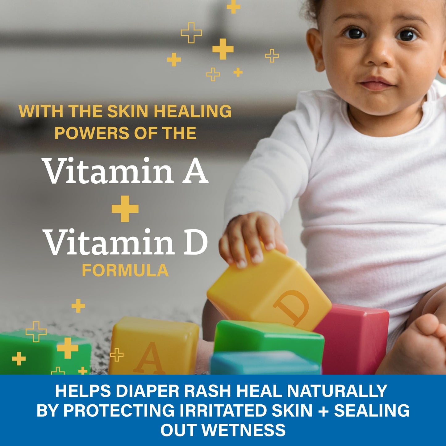 A+D Zinc Oxide Diaper Rash Cream - Soothes & Treats Diaper Rash - Zinc Oxide 10% Dimethicone 1% - Easy Spreading Cream For Baby