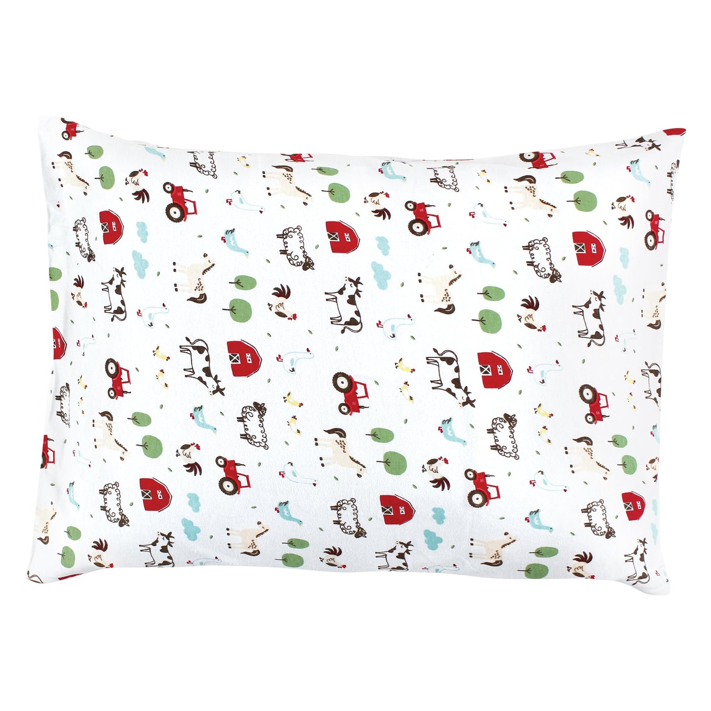 Hudson Baby Unisex Baby And Toddler Cotton Toddler Pillow Case, Boy Farm Animals, One Size