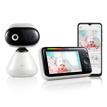 Motorola Baby Monitor Pip1500 Connect - 5' Wifi Video Baby Monitor With Camera, Wall Mount, Hd 1080P-Smart Phone Nursery App, 1