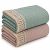 Varniya Lifestyles | 100% Organic Crinkled Muslin Cotton Baby Swaddle  UltraSoft, Hypoallergenic | 120100 cm | Mint,Salmon | F