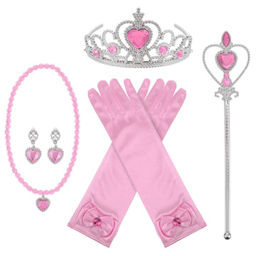 Orgrimmar Princess Dress Up Accessories Gloves Tiara Crown Wand Necklaces Presents For Kids Girls