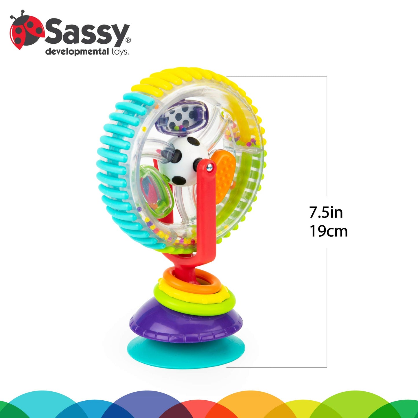 Sassy Wonder Wheel Spinning High Chair Tray Toy, Age 6+ Months