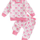 TheFound Toddler Girl Boy Valentines Day Outfits Heart Truck Print Long Sleeve Sweatshirts Long Pants Newborn Baby Clothes (Pin