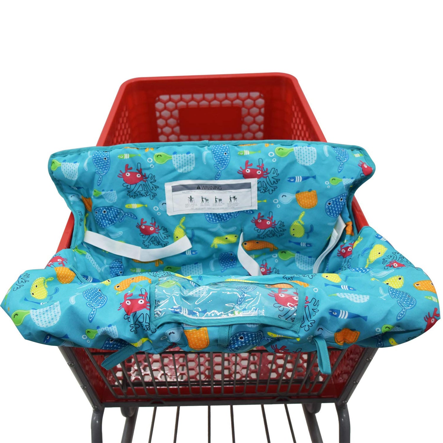 Twin Double Shopping Cart Cover For Baby Siblings With Carrying Case. Fit Wholesale Warehouse Grocery Stores Like Costco Sams Cl