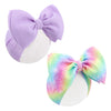 ONENINEDREAM Rainbow Headbands for Baby Girls Hair Bows 2pcs Newborn Infant Toddler Kids Hair Accessories Purple Colorful Head B