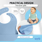 Bluet B - Set Of 3 Waterproof Silicone Baby Bibs - Bpa Free Silicone Baby Bib - Flexible And Soft - Adjustable And Portable With