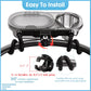 Universal Stroller Snack Tray: Cup Holder Tray With Silicone Flexible Arms Grip Stroller Tray With Dust Cover - Stroller Tray At