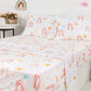 Caruili Twin Size Toddler Bedding Set For Girls- 5 Piece Rainbow Toddler Girl Bedding, Super Soft & Lightweight Toddler Comforte