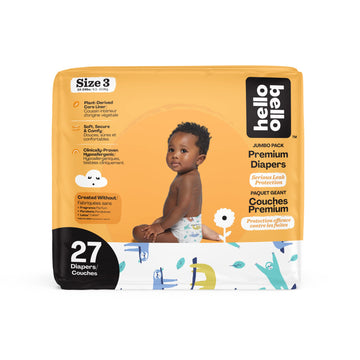 Hello Bello Premium Baby Diapers Size 3 I 27 Count Of Disposeable, Extra-Absorbent, Hypoallergenic, And Eco-Friendly Baby Diaper