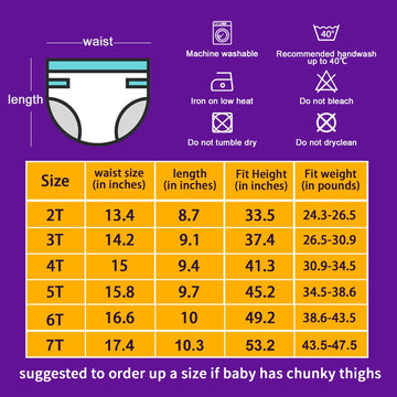 Moomoo Baby 8 Packs Toddler Training Underwear For Boy And Girls Strong Absorbent Cotton Training Pants 7T Pink