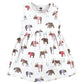Hudson Baby Baby Girls' Cotton Dress And Cardigan Set, Pink Moose Bear, 9-12 Months