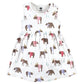Hudson Baby Baby Girls Cotton Dress And Cardigan Set, Pink Moose Bear, 4 Toddler