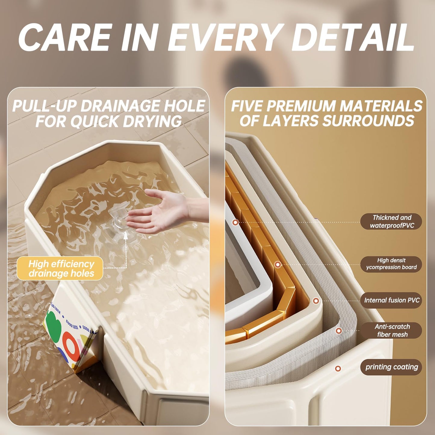 Icybyte Baby Foldable Kids Bathtub For Infants To Toddler With Non-Slip Base,Easy Storage,Perfect For Small Spaces,White