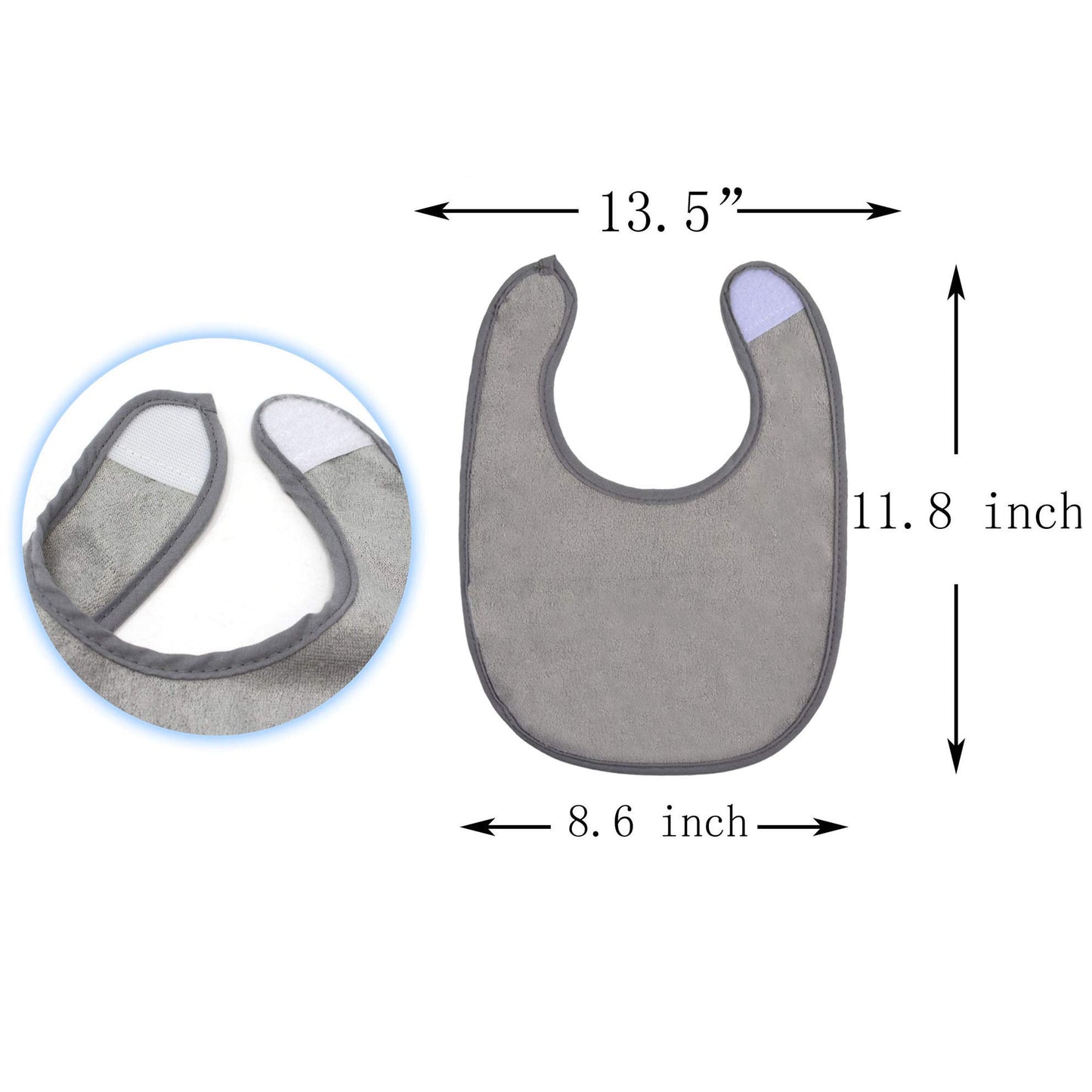 Youngever 12 Baby Bibs, Stay Dry Soft Waterproof Baby Terry Bibs For 3 To 12 Months (Rainbow Colors)