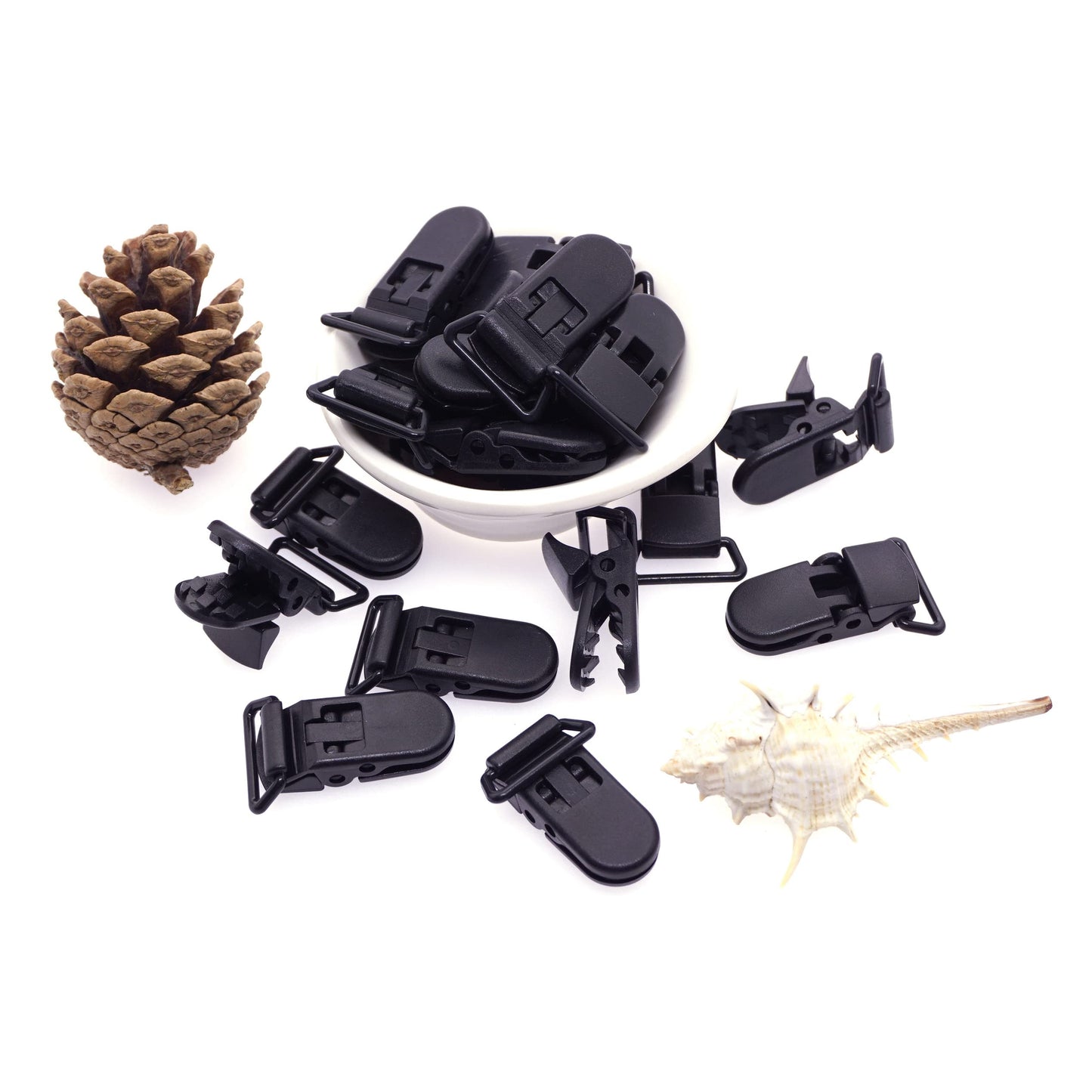 Sutoyuen 25Pcs Pacifier Clips Holders Suspender Mitten Binky Clip For Diy Teething Toys Baby Blankets Bib Holder Suit For 20Mm R