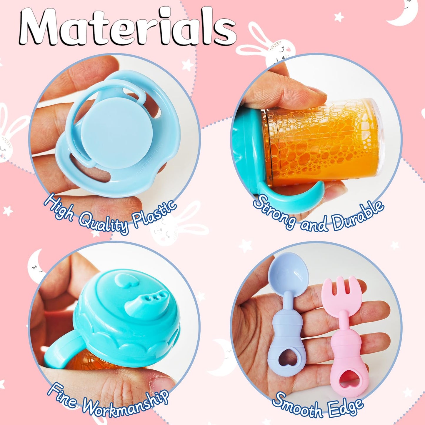 12 Pcs Baby Doll Accessories Magic Bottle Set,Pretend Play Feeding Toy Set With Package,Doll Feeding Set For Kids Girls,Magic Di