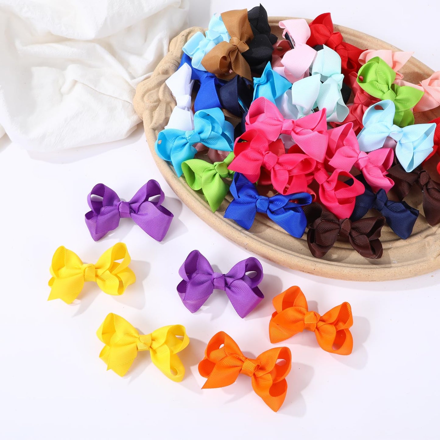 Hair Bows For Girls,Hand-Made Grosgrain Ribbon Hair Bow Alligator Clips Hair Accessories For Toddlers Baby Girls Kids Teens