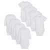 Onesies Brand Unisex Baby 8-Pack Mix & Match Bodysuits, White Short & Long Sleeve, 12 Months