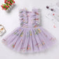 Fairy Dress Toddler, Party Dress For Baby Girl Boho Lace Hippie Flower Ruffle Puffy Wedding Bridesmaid Birthday Ball Gown For Ki