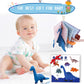 Richgv Baby Books Toys 0-6-12 Months, Baby Boy Girl Gifts Toys 0-6-12 Touch and Feel 3D Books with Dino Doll, Newborn Infant Car