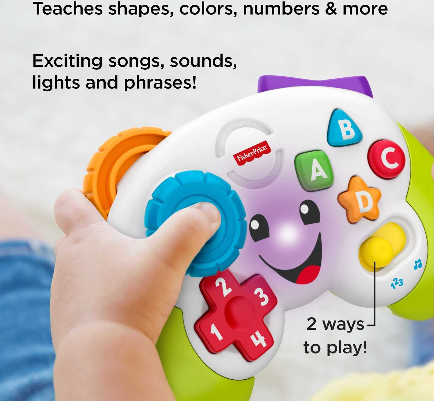 Fisher-Price Baby & Toddler Toy Laugh & Learn Game & Learn Controller with Music & Lights for Early Pretend Play Infants Ages 6+