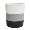 Indressme 17 X 15 X 13 Inches Grey Baby Laundry Basket Thread Cotton Rope Basket Toy Storage Basket Organizer Tall Woven Basket