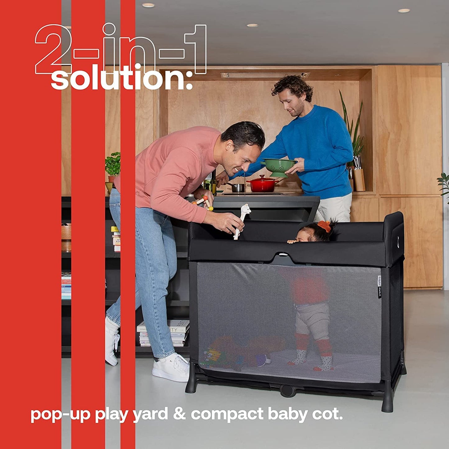 Bugaboo Stardust Playard - Portable Indoor And Outdoor - Foldable On The Go Play Yard - 1 Second Unfold - Black