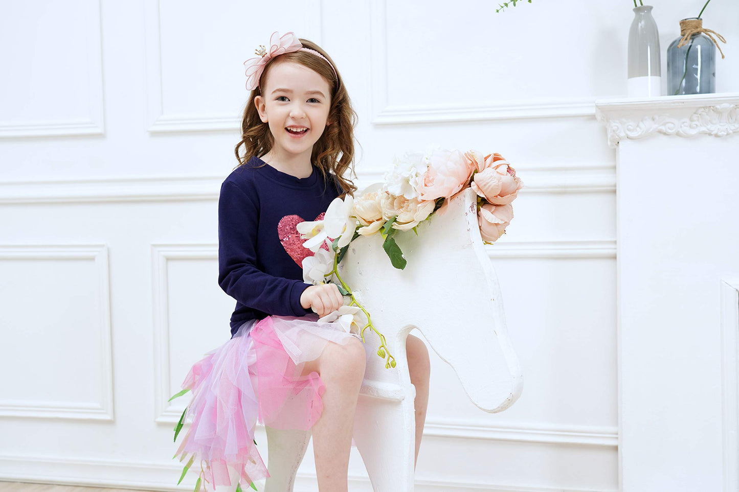 Dxton Toddler Baby Girl Fall Dresses Winter Long Sleeve Tutu Party Dresses Lh4560-12T