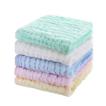 Cottcare Baby Muslin Washcloths,Natural Purified Muslin Cotton Baby Wipes 6 Layer Absorbent Soft Newborn Baby Face Towel For Sen