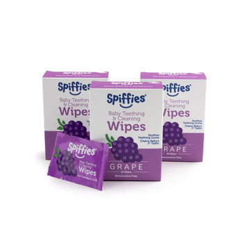 Spiffies Baby Oral Care Tooth Wipes - Gum & Teeth Wipe Tissues For Teething Relief & Cleaning Infant & Toddler Teeth - Baby Toot