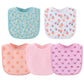 The Peanutshell Baby Girl Terry Bib Set Of 10-100% Cotton, Soft, Absorbent Baby Bibs For Girls, Toddler Baby Girl Bibs Set, Newb