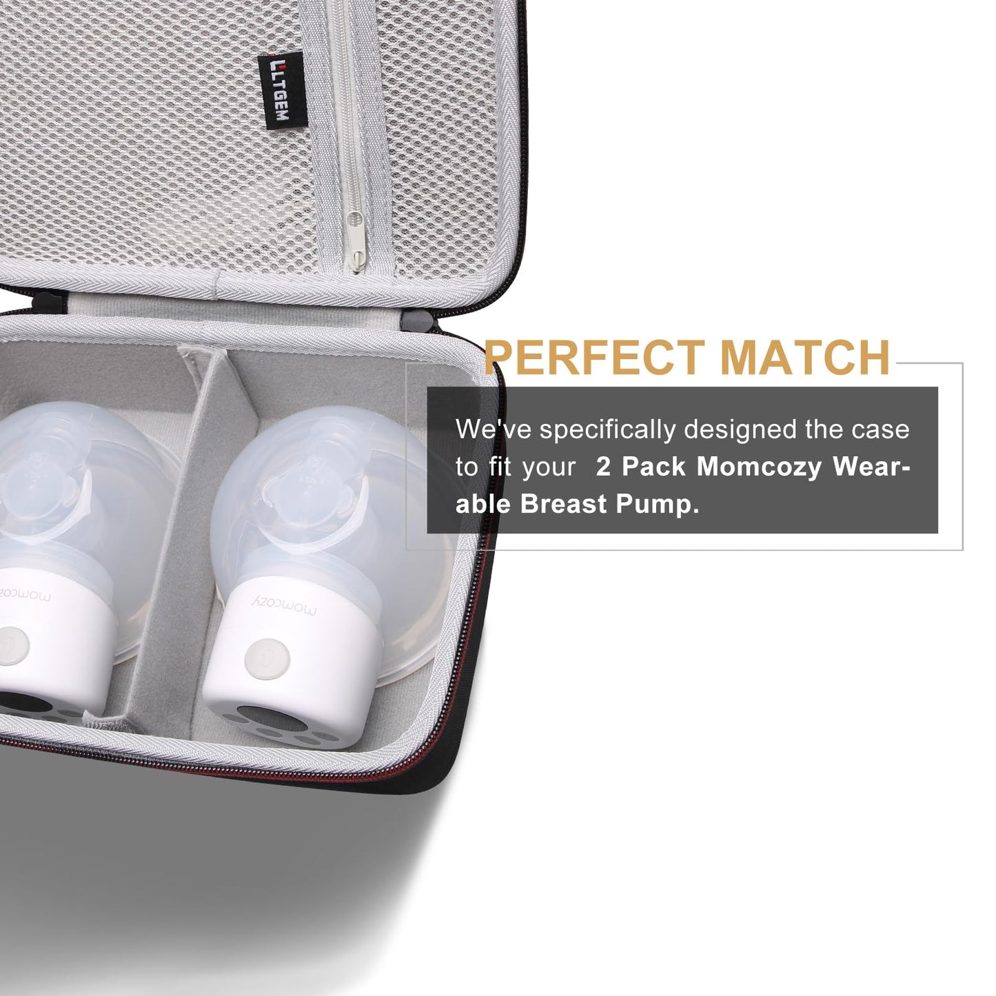 Ltgem Hard Case For 2Pcs Momcozy S12 Pro / S12Pro / S9 / M5 / All Momcozy Wearable Breast Pump Suitable For Storage - Travel Car
