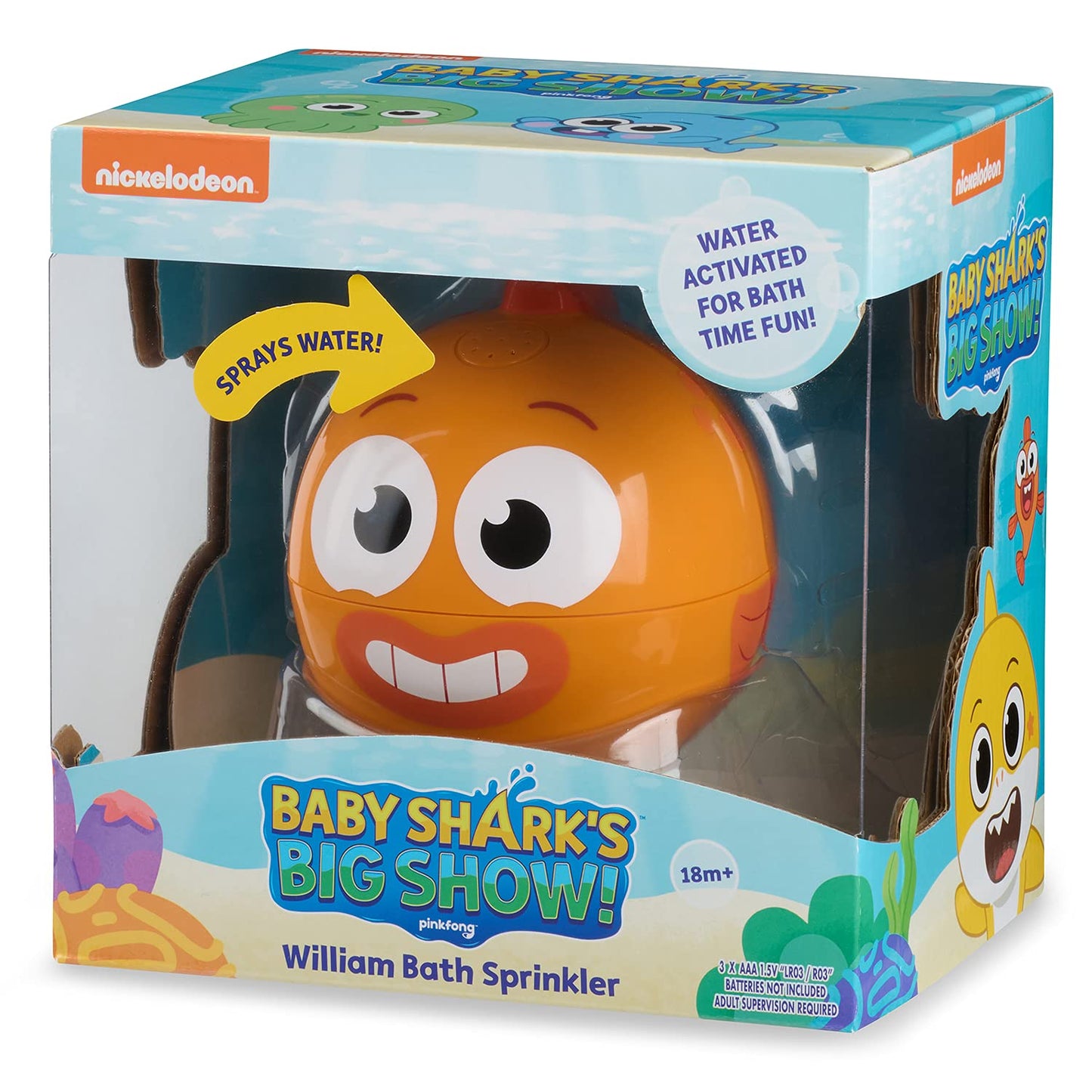 WowWee Baby Sharks Big Show! Bath Sprinkler and Water Toy - Kids Bath Toys (William)