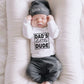 Baby Boy Clothes 3-6 Months Clothes Set Dad Little Dude Long Sleeve Romper Soft Cotton Pant Hat Infant Boy Clothes