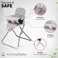 Nunzybaby Slim Foldable High Chair For Babies And Toddlers | Five Point Safety Belt | Collapsible High Chair | Easy Clean Highch