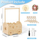 TDHZXEM Wooden Baby Shower Basket with Hanger Rack - Personalized Baby Gift, Newborn Essentials Organizer for Nursery, Welcome G