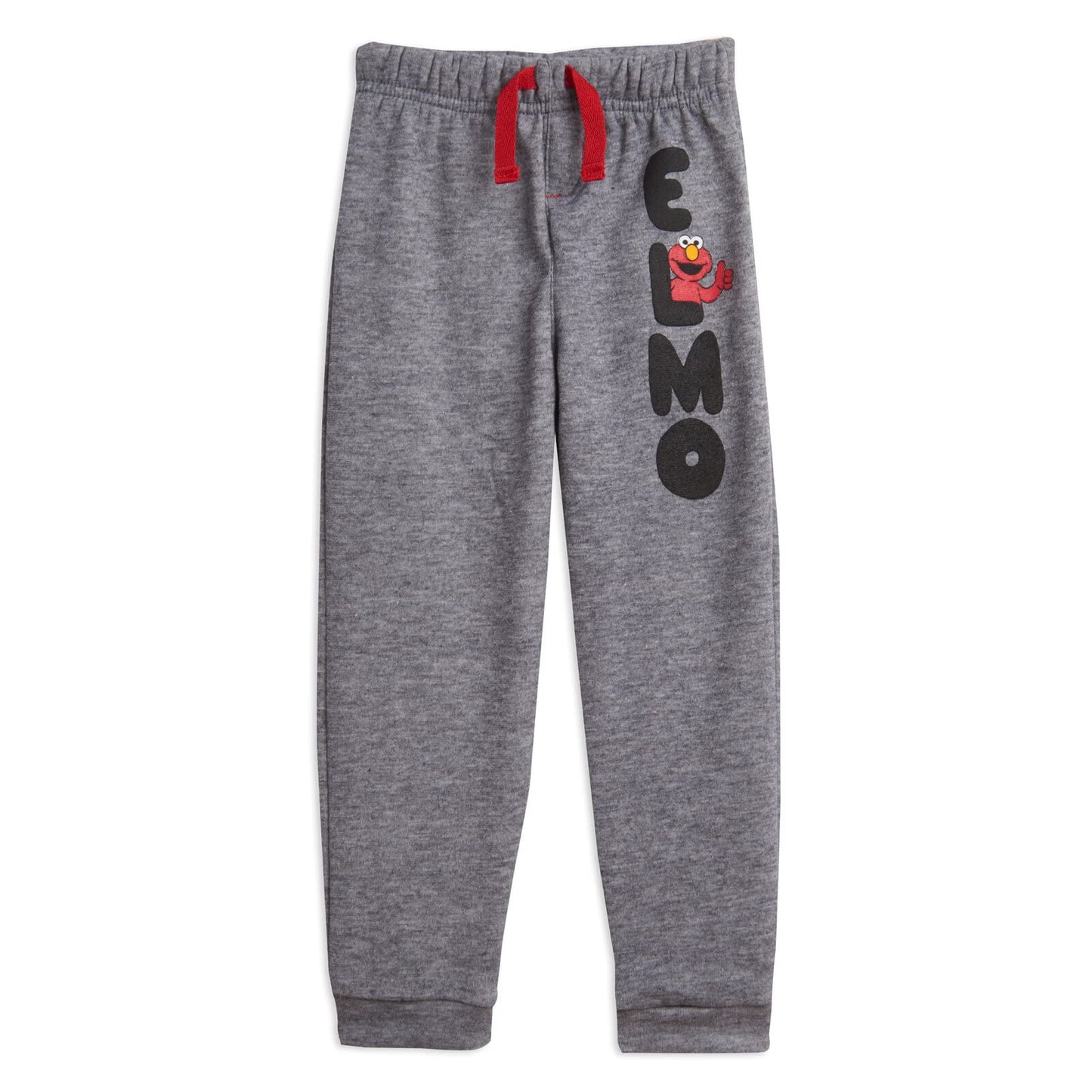 Sesame Street Elmo Baby Boys Fleece Hoodie & Jogger Pants Set Red/Gray 18 Months