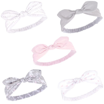 Hudson Baby Unisex Cotton And Synthetic Headbands, Gray Unicorn, 0-24 Months