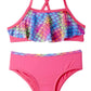 Toddler Girls Mermaid Print Pink Sizzle 2 Piece Bikini Swimsuit - 2T