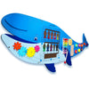 Molcey Whale Sensory Wall Panel for Kids, Includes Removable Theme Stickers, Busy Board Wall Toys for Toddlers, Activity Perfect