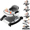5-in-1 Foldable Baby Walker,Music and Lights Baby Walker with Wheels,Height Adjustable Infant Walker, with Activity Center, Rock