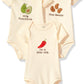 Touched By Nature Baby Boys Organic Cotton Bodysuits Bodysuit, Guacamole, 0-3 Months Us