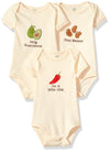 Touched By Nature Baby Boys Organic Cotton Bodysuits Bodysuit, Guacamole, 0-3 Months Us