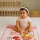Soft Teddy Bear Blanket for Babies  Cozy 107x101 cm Nursery Throw for Newborns, Toddler Blanket with Cute Design (Pink)