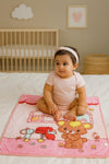 Soft Teddy Bear Blanket for Babies  Cozy 107x101 cm Nursery Throw for Newborns, Toddler Blanket with Cute Design (Pink)