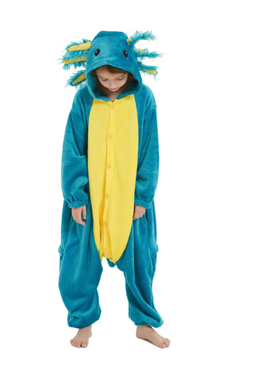 Atoz Onesie For Kids, Animal Pajamas Halloween Cosplay Costume For Girls Boys, Axolotl 4-5T