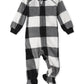 The Children'S Place Baby Toddler One Piece Family Matching, Holiday Pajama Sets, Fleece, Black/White Check, 2T