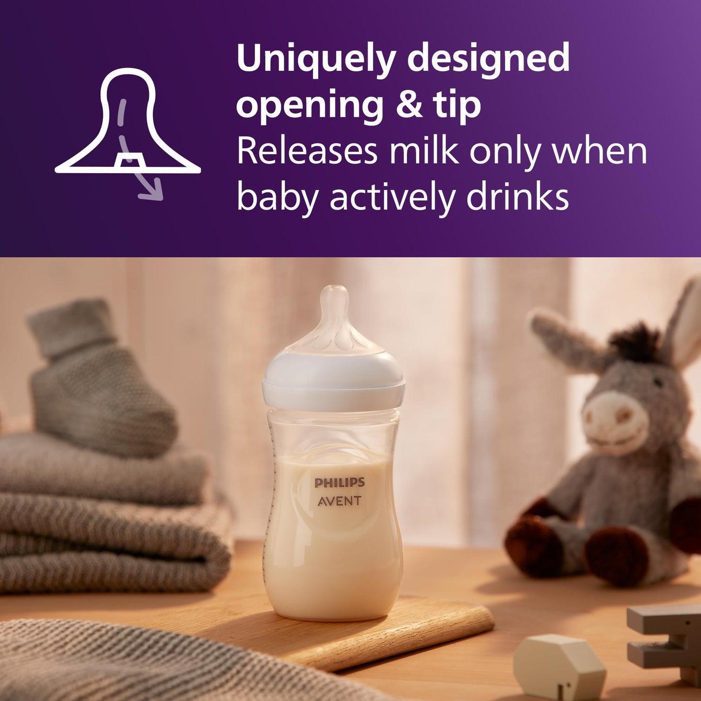 Philips Avent Natural Baby Bottles With Natural Response Nipples (Medium Flow, Flow 3), With Seahorse And Starfish Design, 9Oz,