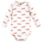 Hudson Baby Unisex Baby Cotton Long-Sleeve Bodysuits, Little Fox, 9-12 Months